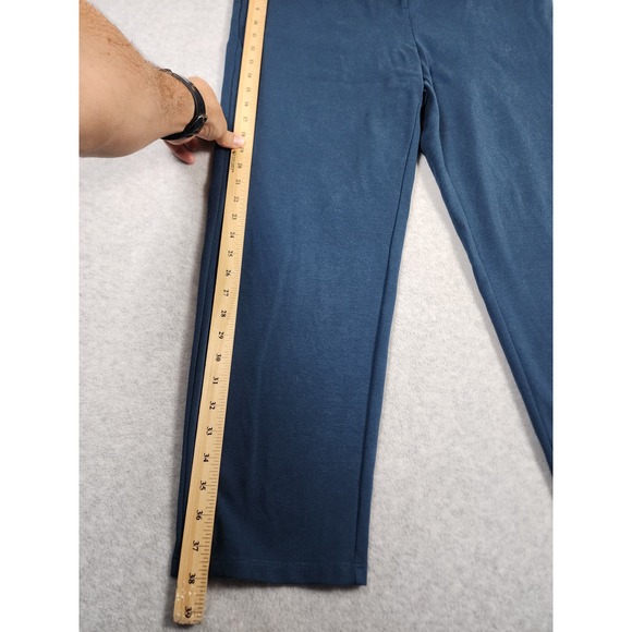 Eileen Fisher Women's Dark Turquois Straight Leg High Rise Pant Size L Business‎ - Picture 6 of 13